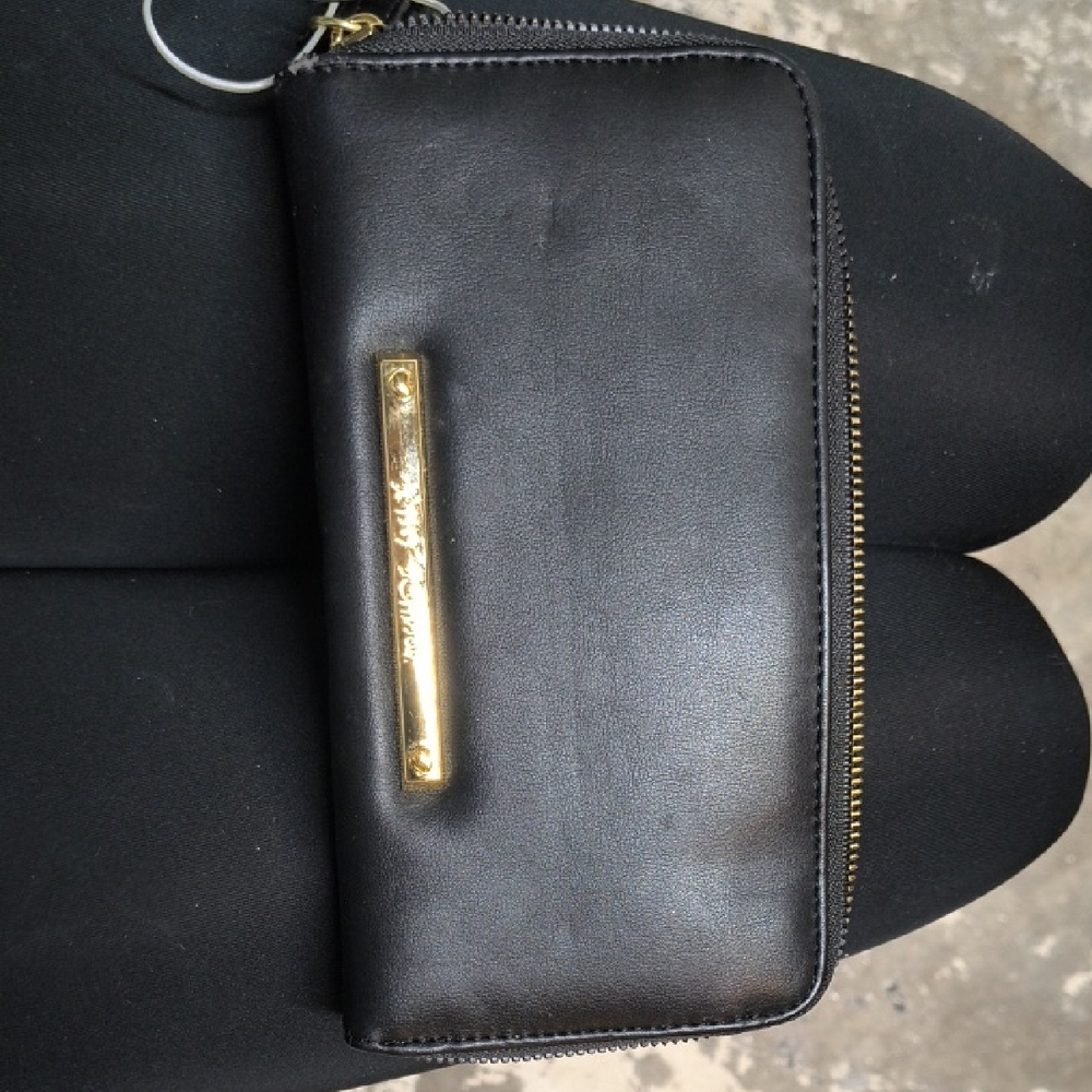 Betsey Johnson Black Wallet with Gold Accent